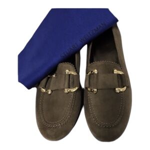 New! STUART WEITZMAN Suede Wedge Loafers